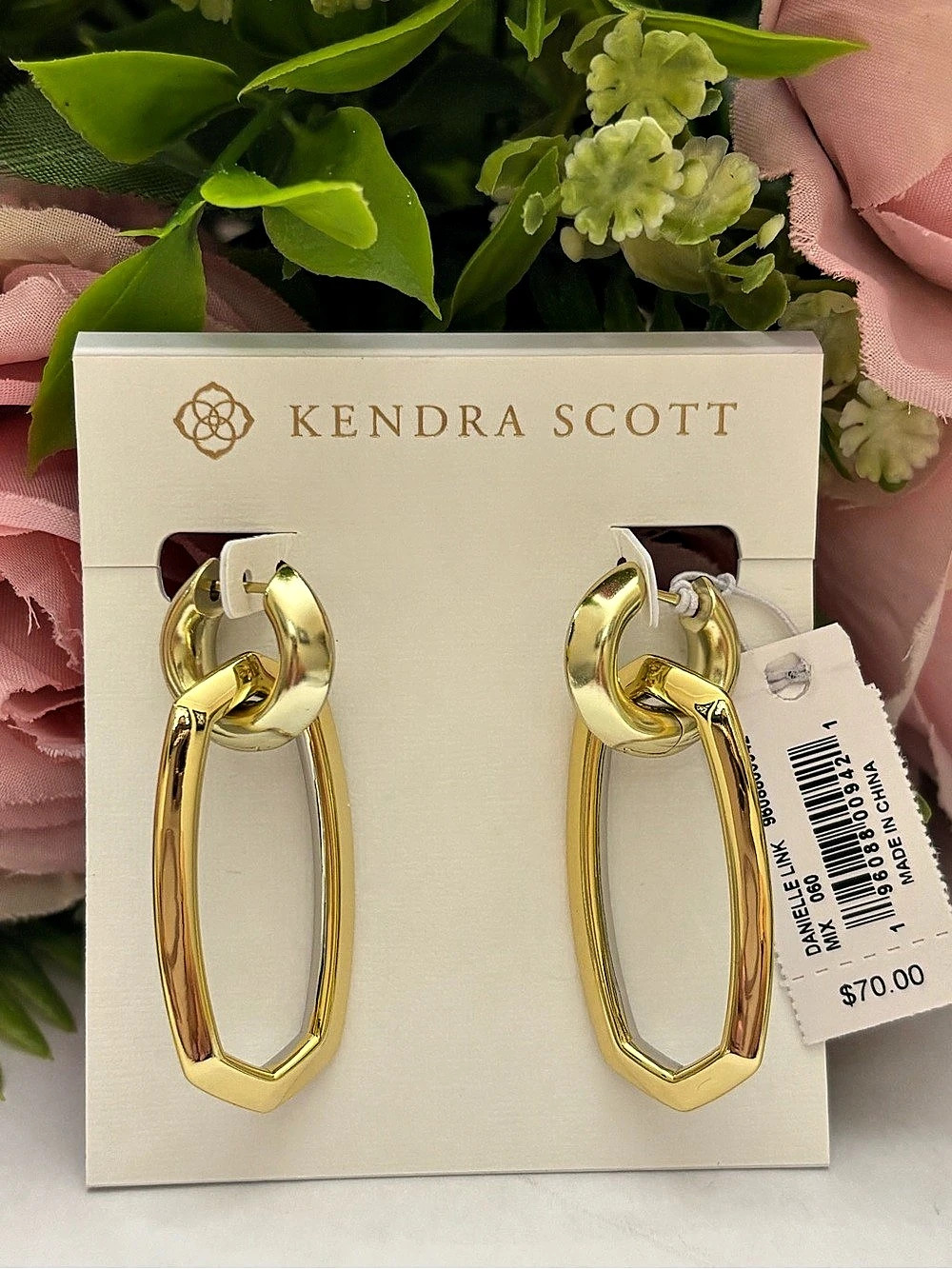 NWT Kendra Scott Danielle Convertible Link Earrings in gold